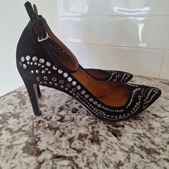 Isabel Marant Studded Black Heels suede Flats  size 39 - Picture 3 of 12